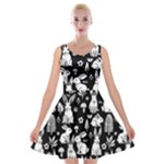 Easter bunny pattern Velvet Skater Dress