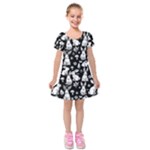 Easter bunny pattern Kids  Short Sleeve Velvet Dress
