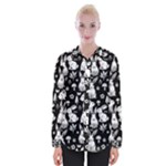 Easter bunny pattern Womens Long Sleeve Shirt