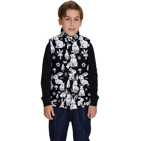 Easter bunny pattern Kid s Button Up Puffer Vest from ArtsNow.com