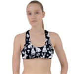 Easter bunny pattern Criss Cross Racerback Sports Bra