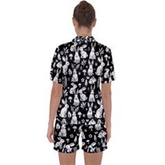Satin Short Sleeve Pajamas Set 