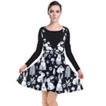 Easter bunny pattern Plunge Pinafore Dress