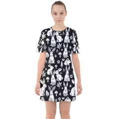 Sixties Short Sleeve Mini Dress 