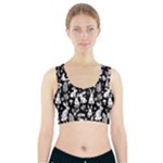 Easter bunny pattern Sports Bra With Pocket