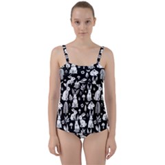 Twist Front Tankini Set 