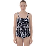 Easter bunny pattern Twist Front Tankini Set