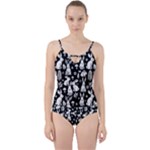 Easter bunny pattern Cut Out Top Tankini Set