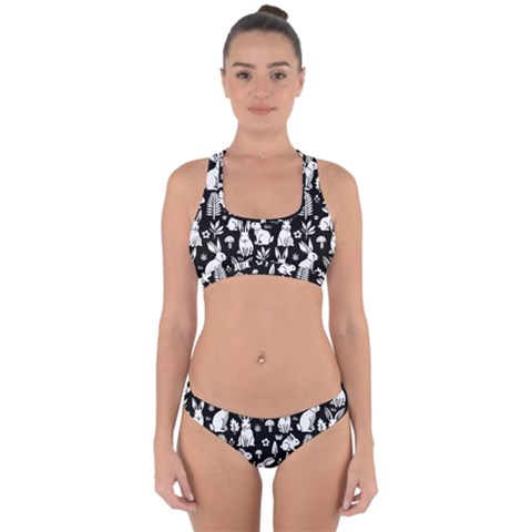 Easter bunny pattern Cross Back Hipster Bikini Set from ArtsNow.com