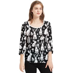 Chiffon Quarter Sleeve Blouse 