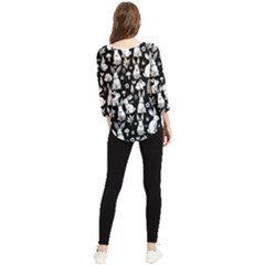 Chiffon Quarter Sleeve Blouse 