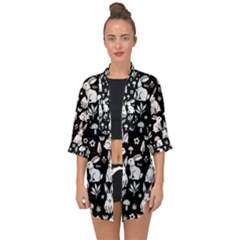 Open Front Chiffon Kimono 