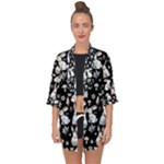 Easter bunny pattern Open Front Chiffon Kimono