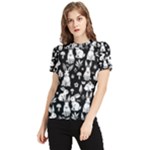 Easter bunny pattern Women s Short Sleeve Rash Guard