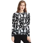 Easter bunny pattern Women s Long Sleeve Rash Guard