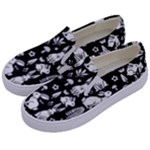 Easter bunny pattern Kids  Canvas Slip Ons