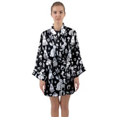Long Sleeve Satin Kimono 