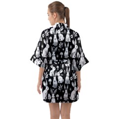 Half Sleeve Satin Kimono  
