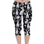 Easter bunny pattern Velvet Capri Leggings 