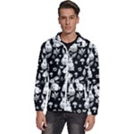 Easter bunny pattern Men s High Neck Windbreaker
