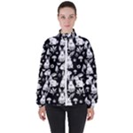Easter bunny pattern Women s High Neck Windbreaker