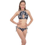 Easter bunny pattern Cross Front Halter Bikini Set