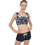 Easter bunny pattern V-Back Sports Bra