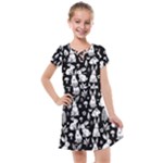 Easter bunny pattern Kids  Cross Web Dress