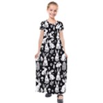 Easter bunny pattern Kids  Short Sleeve Maxi Dress