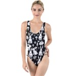 Easter bunny pattern High Leg Strappy Swimsuit