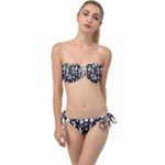Easter bunny pattern Twist Bandeau Bikini Set