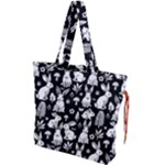 Easter bunny pattern Drawstring Tote Bag