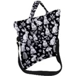 Easter bunny pattern Fold Over Handle Tote Bag