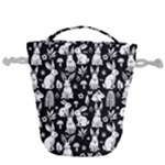 Easter bunny pattern Drawstring Bucket Bag