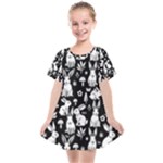 Easter bunny pattern Kids  Smock Dress