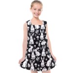 Easter bunny pattern Kids  Cross Back Dress