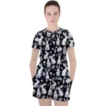 Easter bunny pattern Women s T-Shirt and Shorts Set