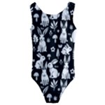Easter bunny pattern Kids  Cut-Out Back One Piece Swimsuit