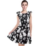 Easter bunny pattern Tie Up Tunic Dress