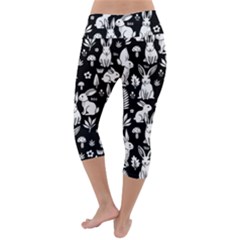Lightweight Velour Capri Yoga Leggings 