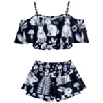 Easter bunny pattern Kids  Off Shoulder Skirt Bikini