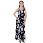 Easter bunny pattern Sleeveless Velour Maxi Dress
