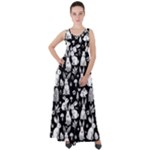 Easter bunny pattern Empire Waist Velour Maxi Dress
