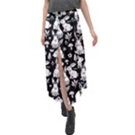 Easter bunny pattern Velour Split Maxi Skirt