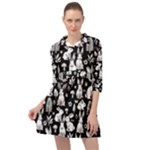 Easter bunny pattern Mini Skater Shirt Dress