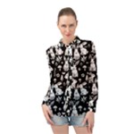 Easter bunny pattern Long Sleeve Chiffon Shirt