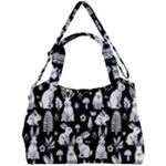 Easter bunny pattern Double Compartment Shoulder Bag