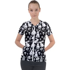 Short Sleeve Zip Up Jacket 