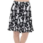 Easter bunny pattern Fishtail Chiffon Skirt