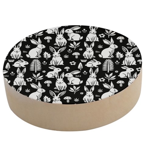 Easter bunny pattern Wooden Bottle Opener (Round) from ArtsNow.com